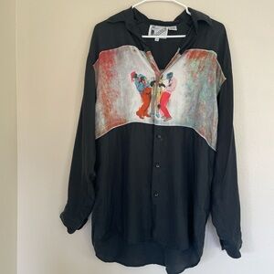 Goouch rare vintage silk button up shirt